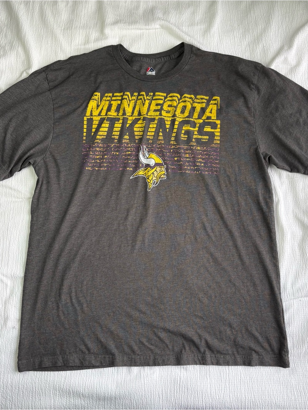 Minnesota Vikings NFL Football Gray Graphic Tee T-Shirt Men’s Size 2XL XXL